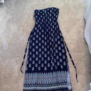 strapless maxi dress